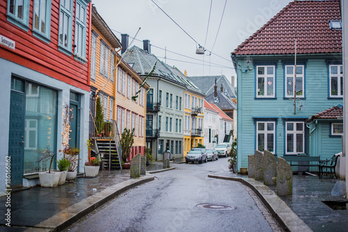 Fototapeta Naklejka Na Ścianę i Meble -  Colourful streets, Bergen, Norway
