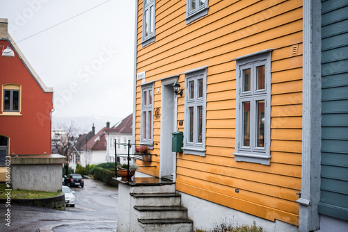 Obraz na płótnie Bergen street view, Norway w salonie