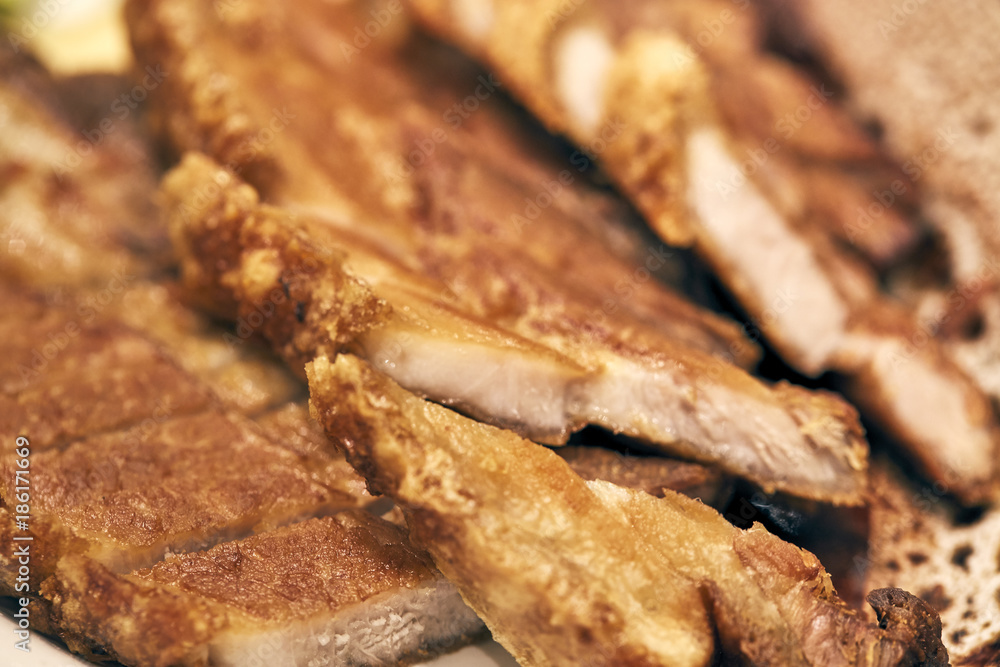 Chinese crispy roasted belly pork Chinese crispy roasted belly pork