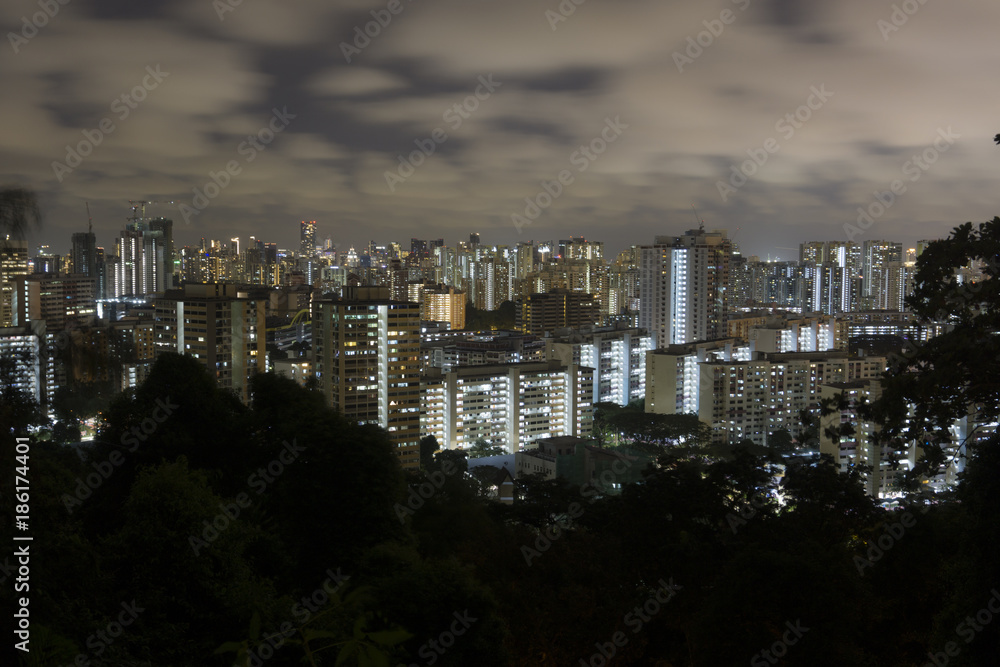 City view from Mount Faber Park of Singapore