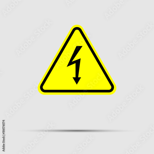 High Voltage Sign.Black arrow isolated in yellow triangle on white background.Warning icon. Vector illustration Free Download High Voltage Sign.Black arrow isolated in yellow triangle on white background.Warning icon. Vector illustration - GFXLoad