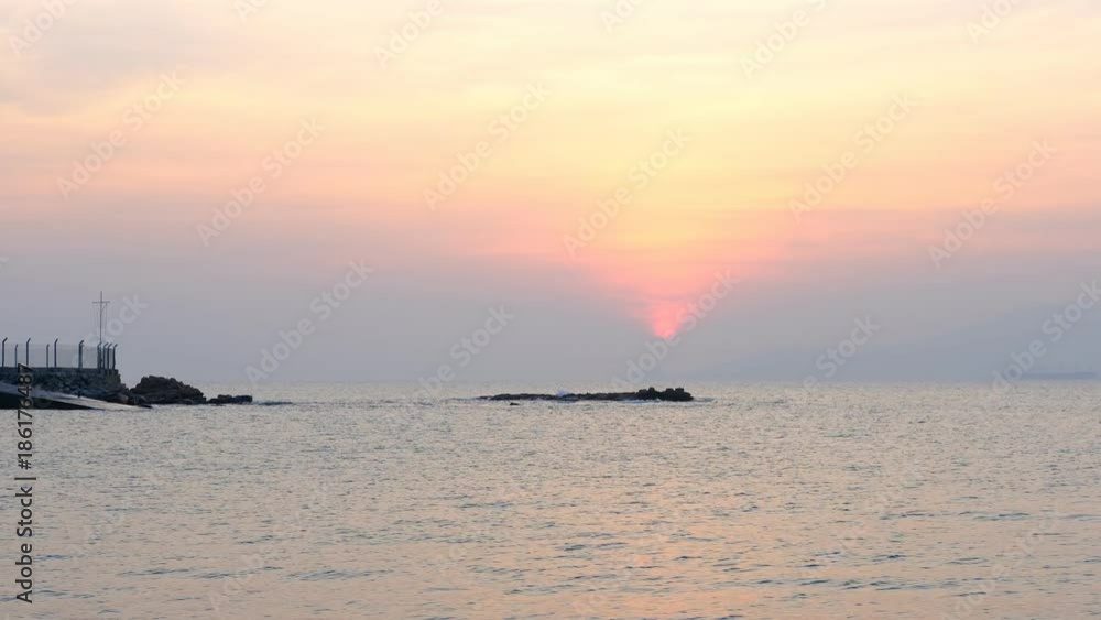 Beautiful orange sunset in Hong Kong Beautiful orange sunset in Hong Kong