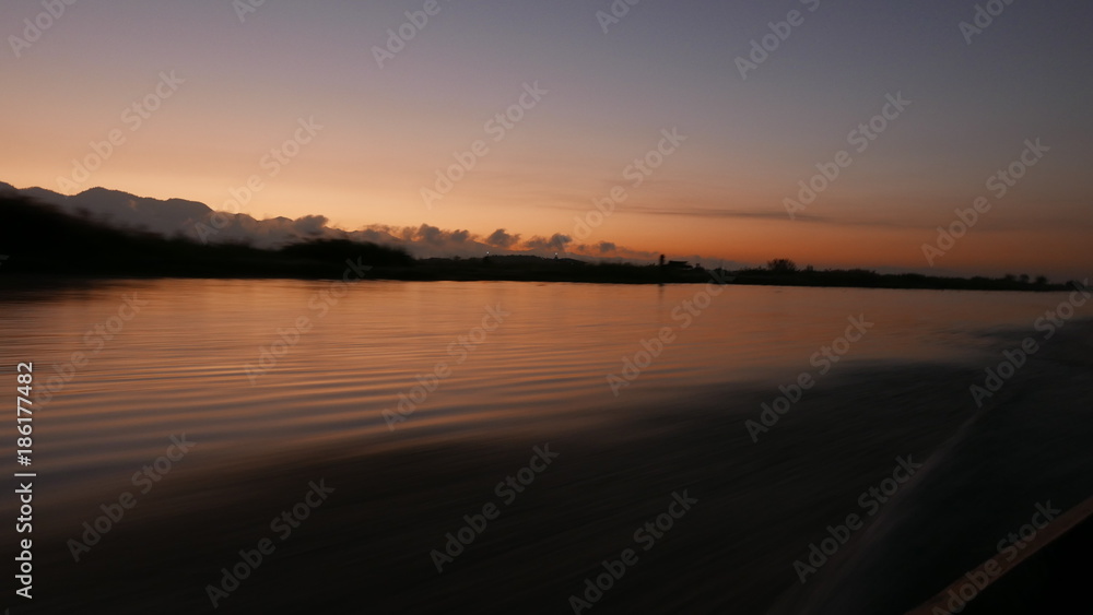 Sunrise over inle lake