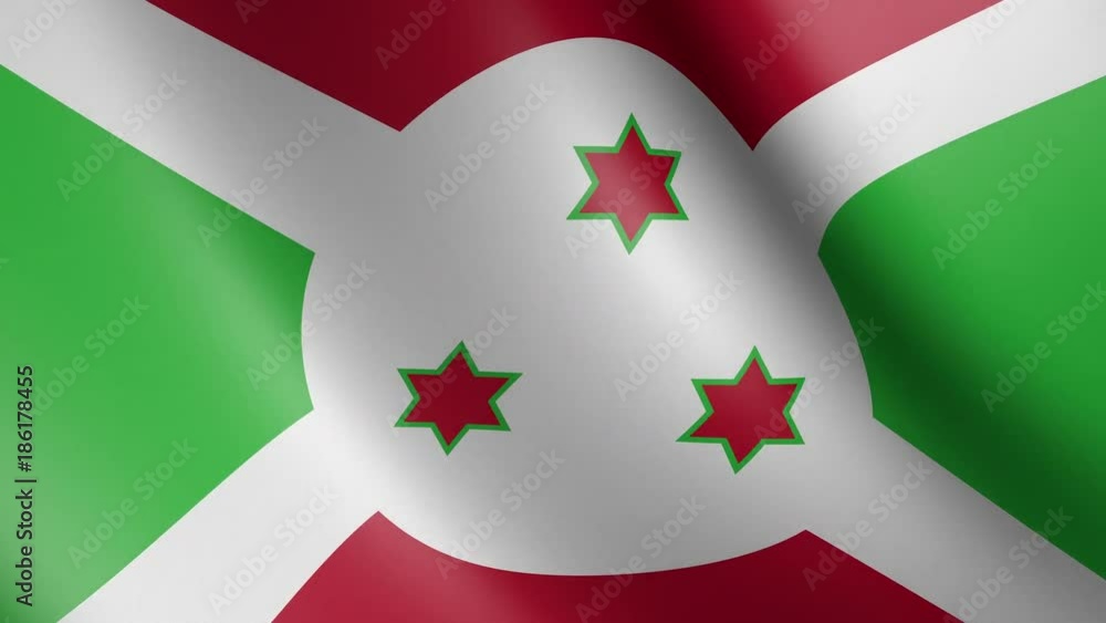 Flag of Burundi with fabric texture, seamless loop Flag of Burundi with fabric texture, seamless loop