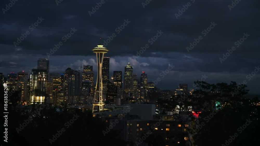 seattle, washington at night