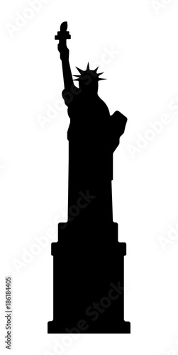 Statue of liberty silhouette illustration