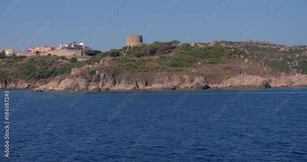 SARDINIA, ITALY – JULY 2016 : Video shot of Capo di Palau on a beautiful day with amazing landscape and sea in view SARDINIA, ITALY – JULY 2016 : Video shot of Capo di Palau on a beautiful day with amazing landscape and sea in view