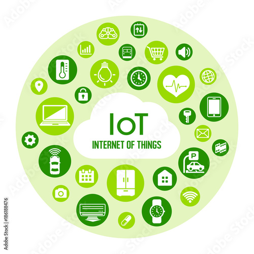 IoT ( internet of things ) image illustration / circle (green) 