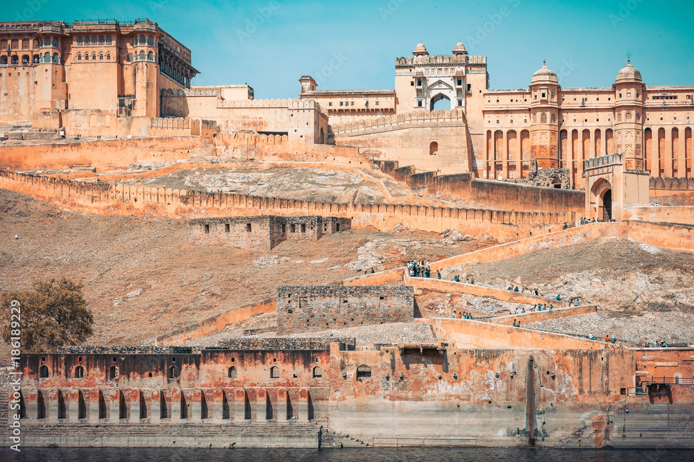 Cité et fort Amber au rajasthan, dans la ville de Jaipur