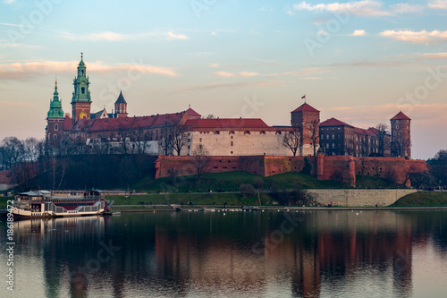 Wawel castle at dusk
