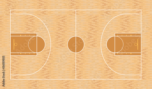 Basketball field. vector illustration