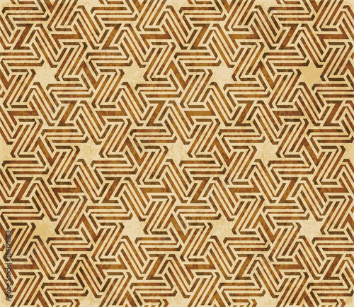 Retro brown Islam seamless geometry pattern background eastern style ornament