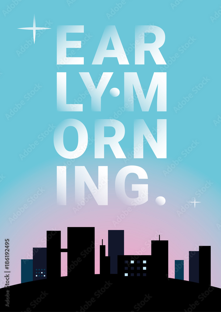 Fototapeta premium Morning in the city. Vector Creative illustration