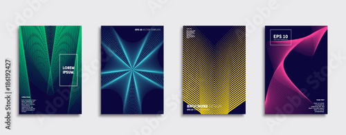 Obraz na płótnie Minimal Vector cover designs. w salonie