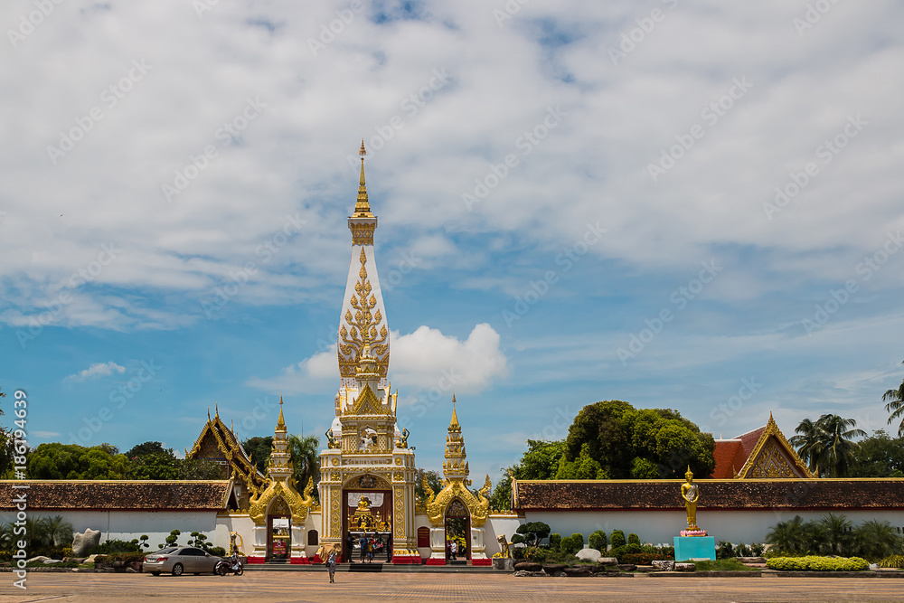 NAKORNPHANOM PROVINCE, THAILAND - SEP 23: The domestic pagoda  o