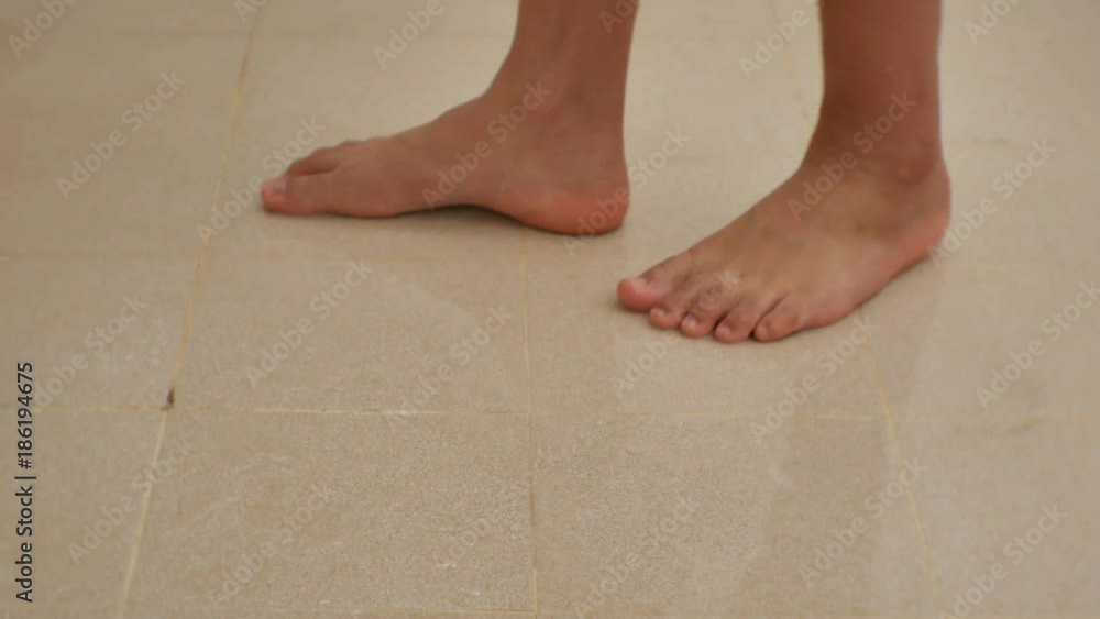 Close up people shower in bathroom Close up people shower in bathroom