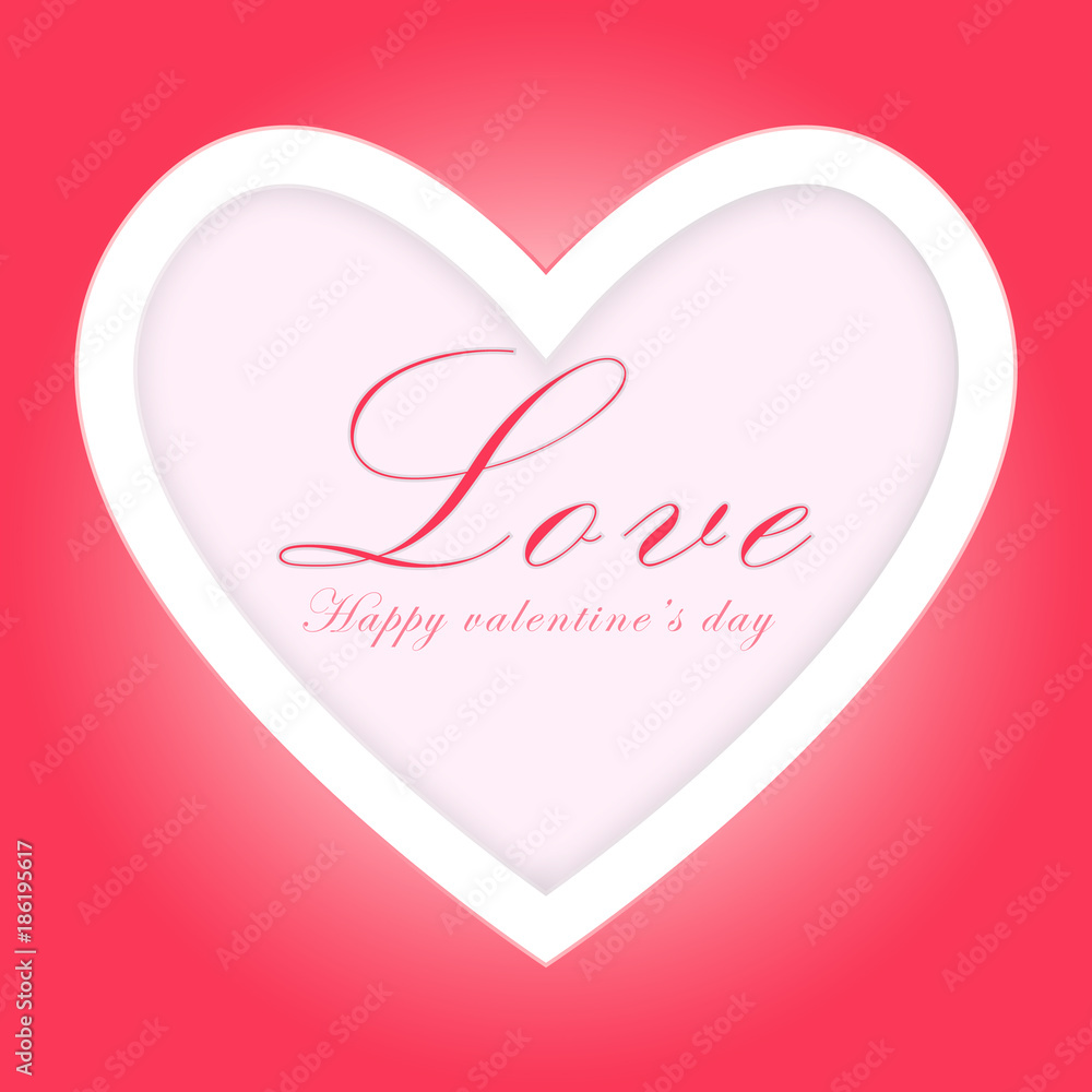 love and happy valentine's day background as wedding and heart paper cut concept. vector illustration.