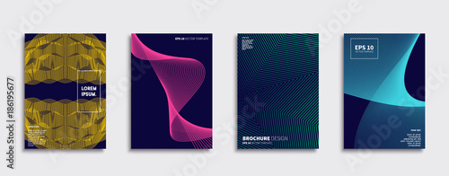 Obraz na płótnie Minimal Vector cover designs. w salonie