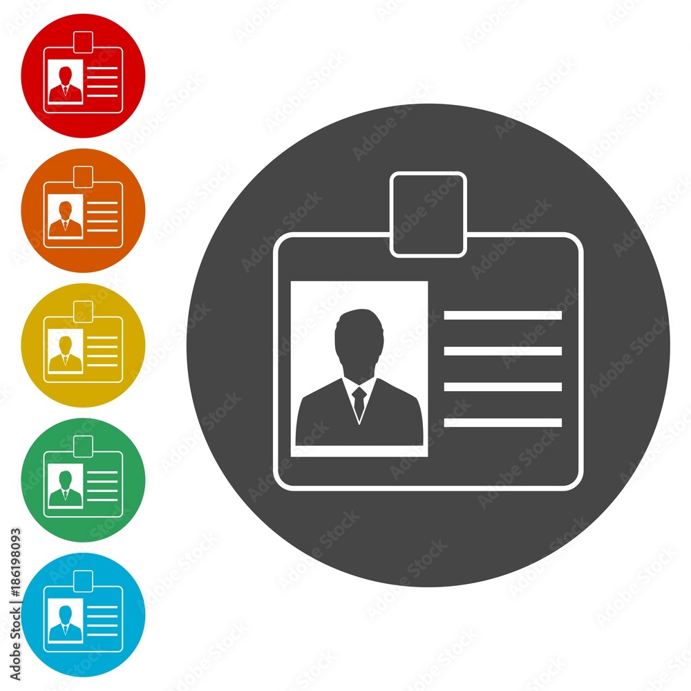Personal id card icon, Car driver license Personal id card icon, Car driver license