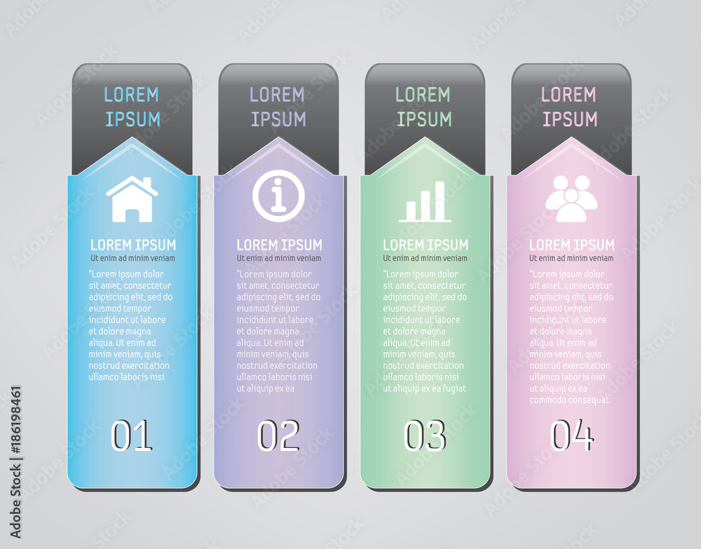 Business vertical info graphics card design. Vector illustration Business vertical info graphics card design. Vector illustration