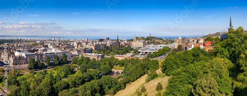 Edinburgh cityscape panorama Scotland UK