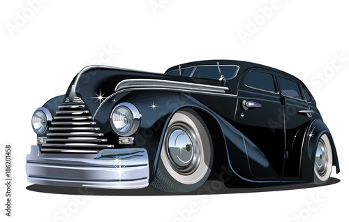 Cartoon retro car