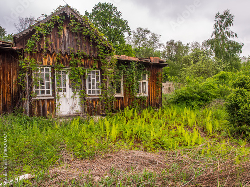Abandoned, wooden house