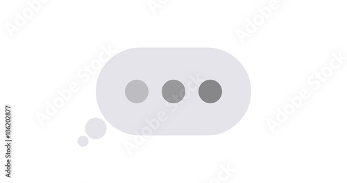 Vector modern concept text message isolated on white.