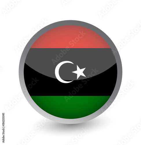 Free Download Libya Flag Round Glossy Icon - GFXLoad