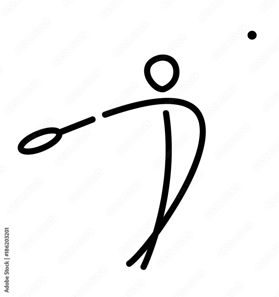 Strichmännchen | Tennis | Tennisspieler Strichmännchen | Tennis | Tennisspieler