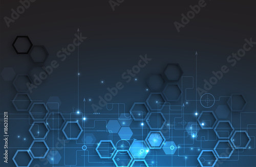 Digital technology world. Business virtual concept. Vector background