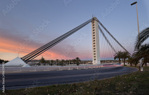Bridge of the Bimilenari in the city of Elche. Province of Alicante, Spain.