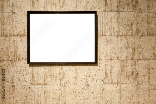 Wallpaper Mural Aged wall texture with blank photo frame Torontodigital.ca