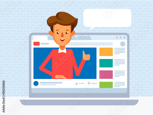 Video blogger concept