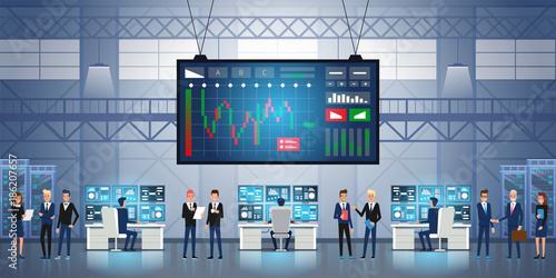 Forex Stock Exchange Graph Global Business Concept