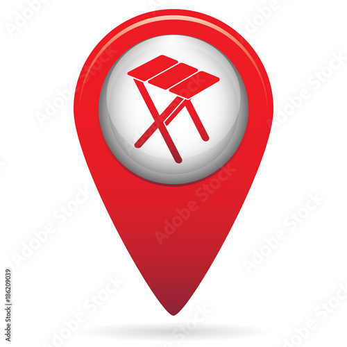 Camping stool icon