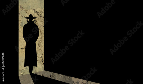 Detective in door