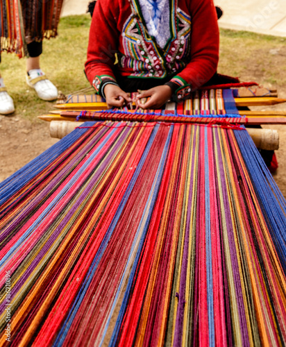 Handmade Alpaca Colourful Wool lavoration, Peru	