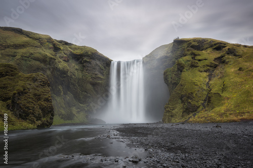 Fototapeta Naklejka Na Ścianę i Meble -  Long exposure at Skogafoss Waterfall in Iceland 