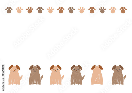 犬と肉球 イラスト 素材背景 フレーム Stock Vector Adobe Stock 犬と肉球 イラスト 素材背景 フレーム Stock Vector Adobe Stock