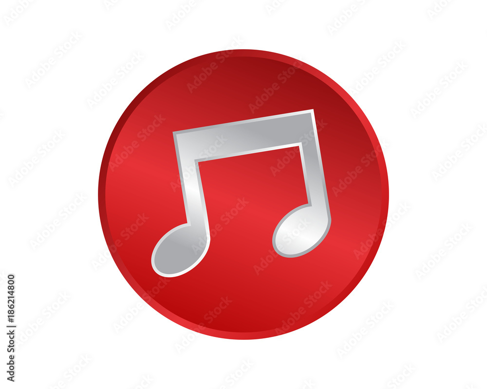 red circle musical notes tone tune key image vector red circle musical notes tone tune key image vector