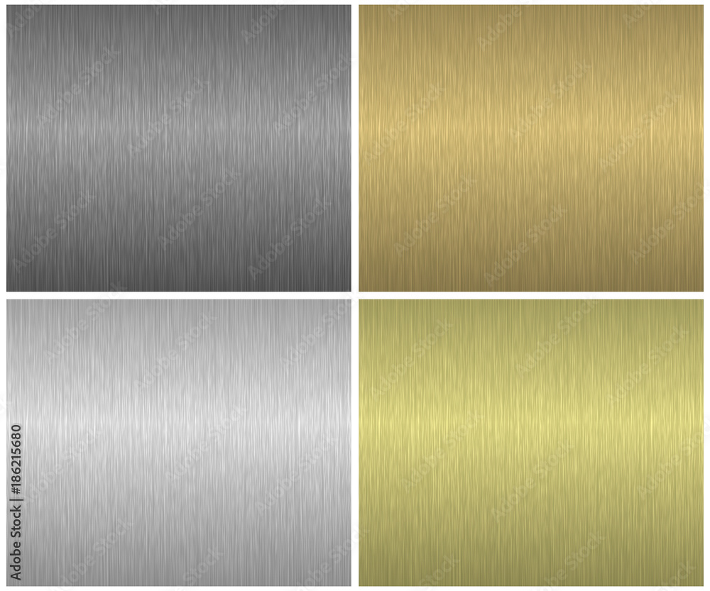 Vector metal textures set. Collection of seamless metal patterns for ...