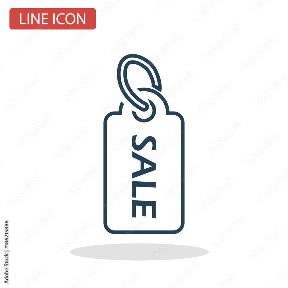 Discount line icon for web and mobile design Discount line icon for web and mobile design