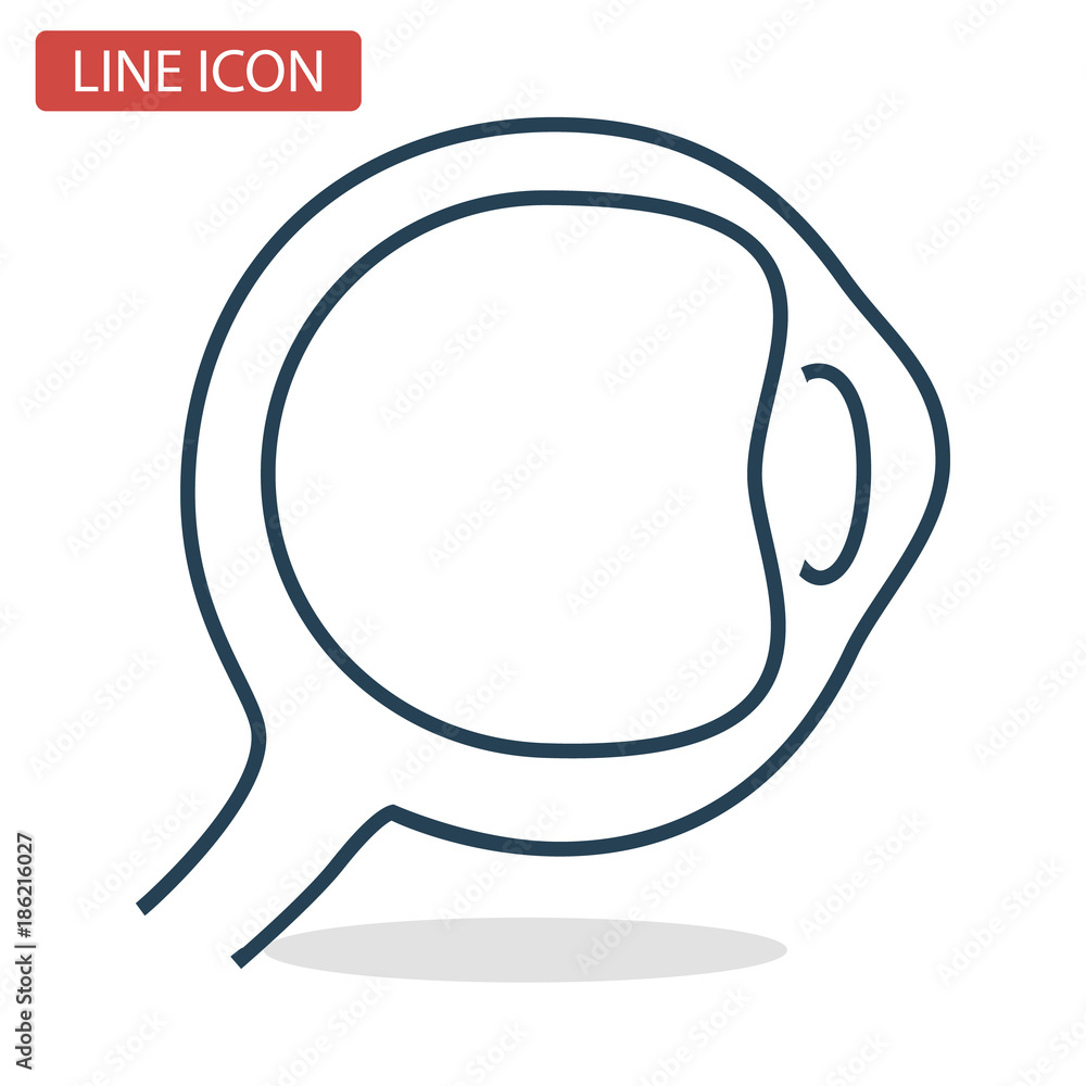 Eyeball line icon for web and mobile design