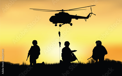 Soldiers on the performance of the combat mission.