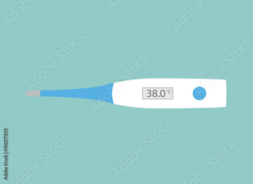 electronic digital medical thermometer icon- vector illustration