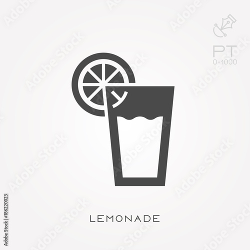 Silhouette icon lemonade
