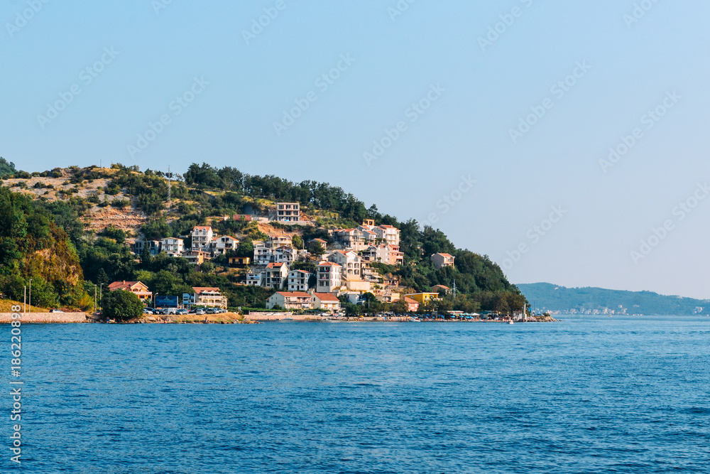 View of a small coastal city in Croatia