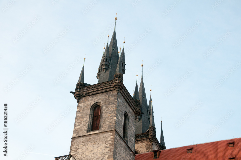 Fototapeta premium Prague cityscape in winter