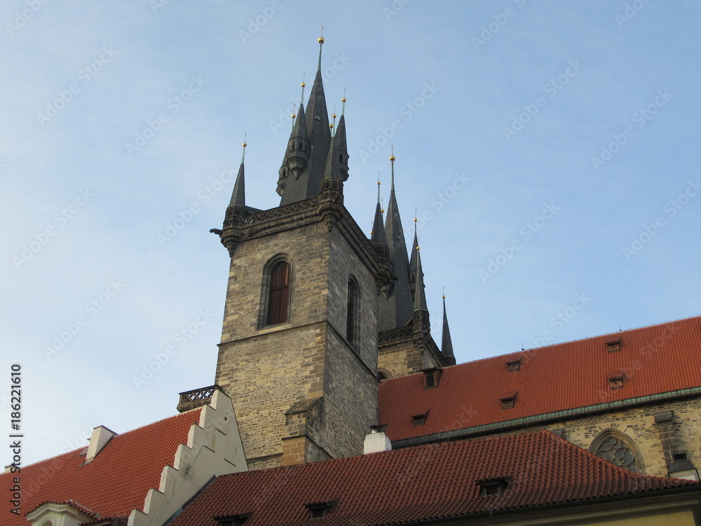 Fototapeta premium Prague cityscape in winter